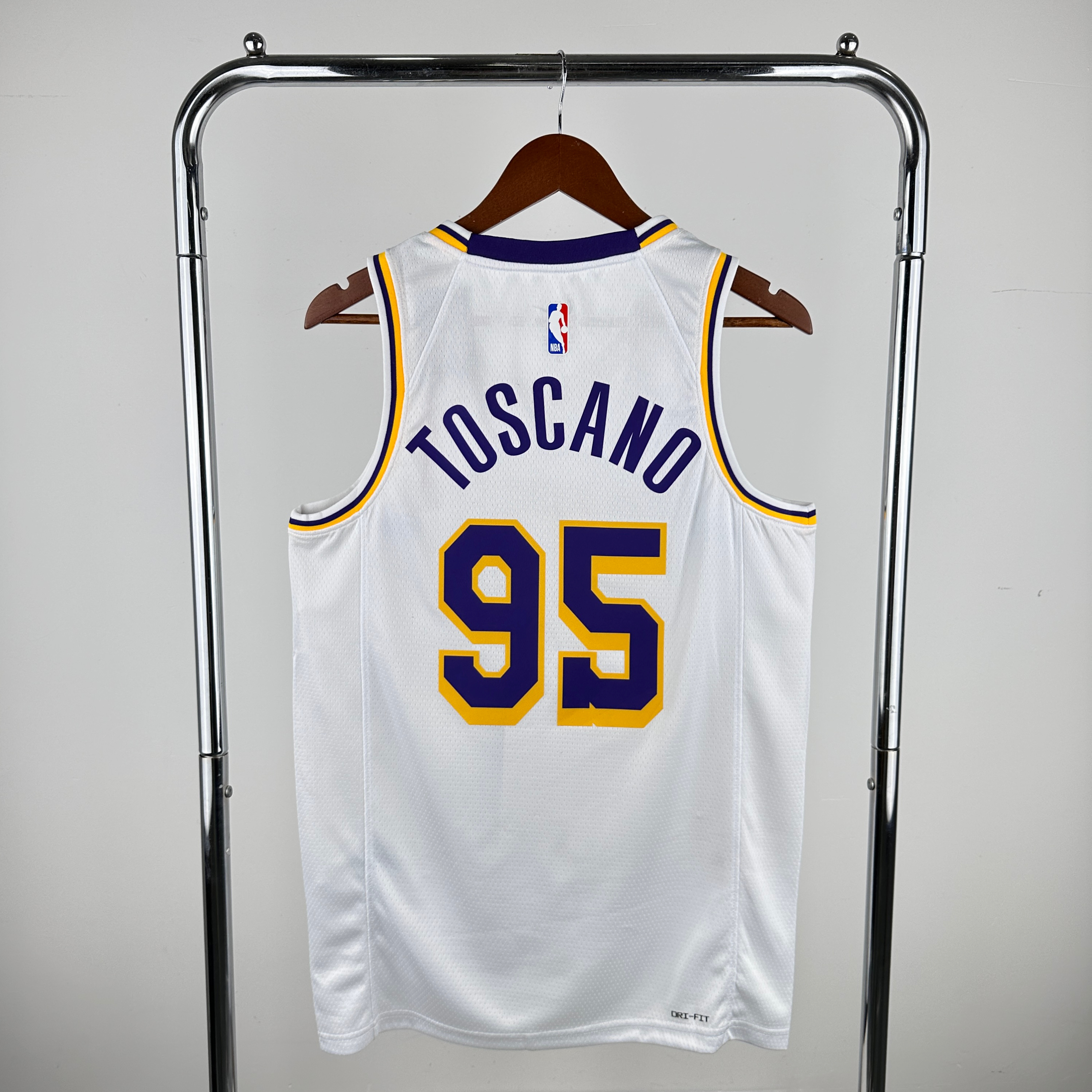 Men Los Angeles Lakers 95 Toscano Stitched White Nike NBA 2024 Jersey